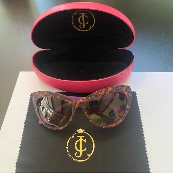 Juicy Couture purple & tortoiseshell sunglasses with case - Picture 1 of 16